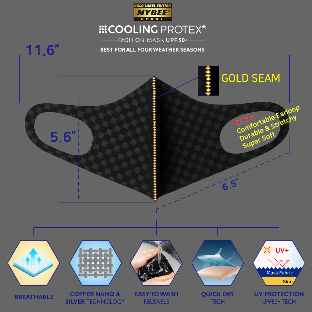 Gold Label - PROTEX SPORT MASK (1 PACK) / Black & Gold